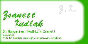 zsanett kudlak business card